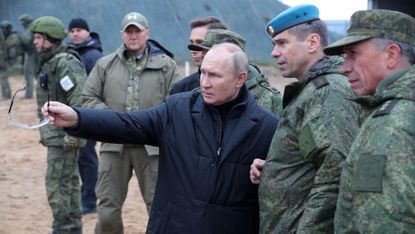 Putin speaks to soldiers at a military training centre in central Russia 