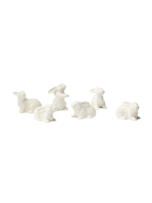 Petite Ceramic Bunnies (set of 6)
