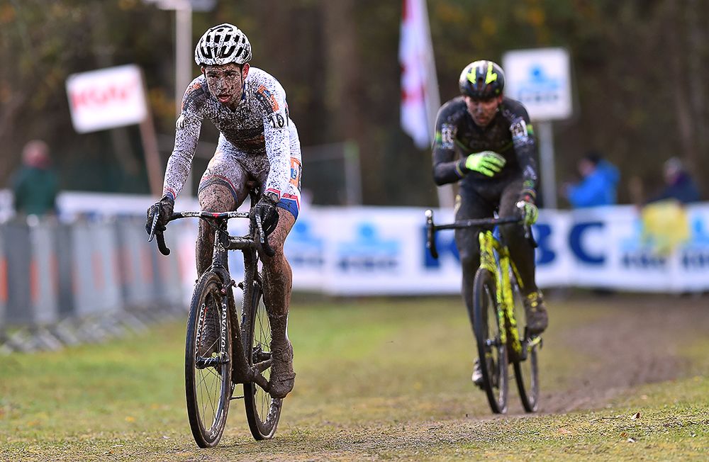 Wout van Aert (Bel) and Sven Nys (Bel)