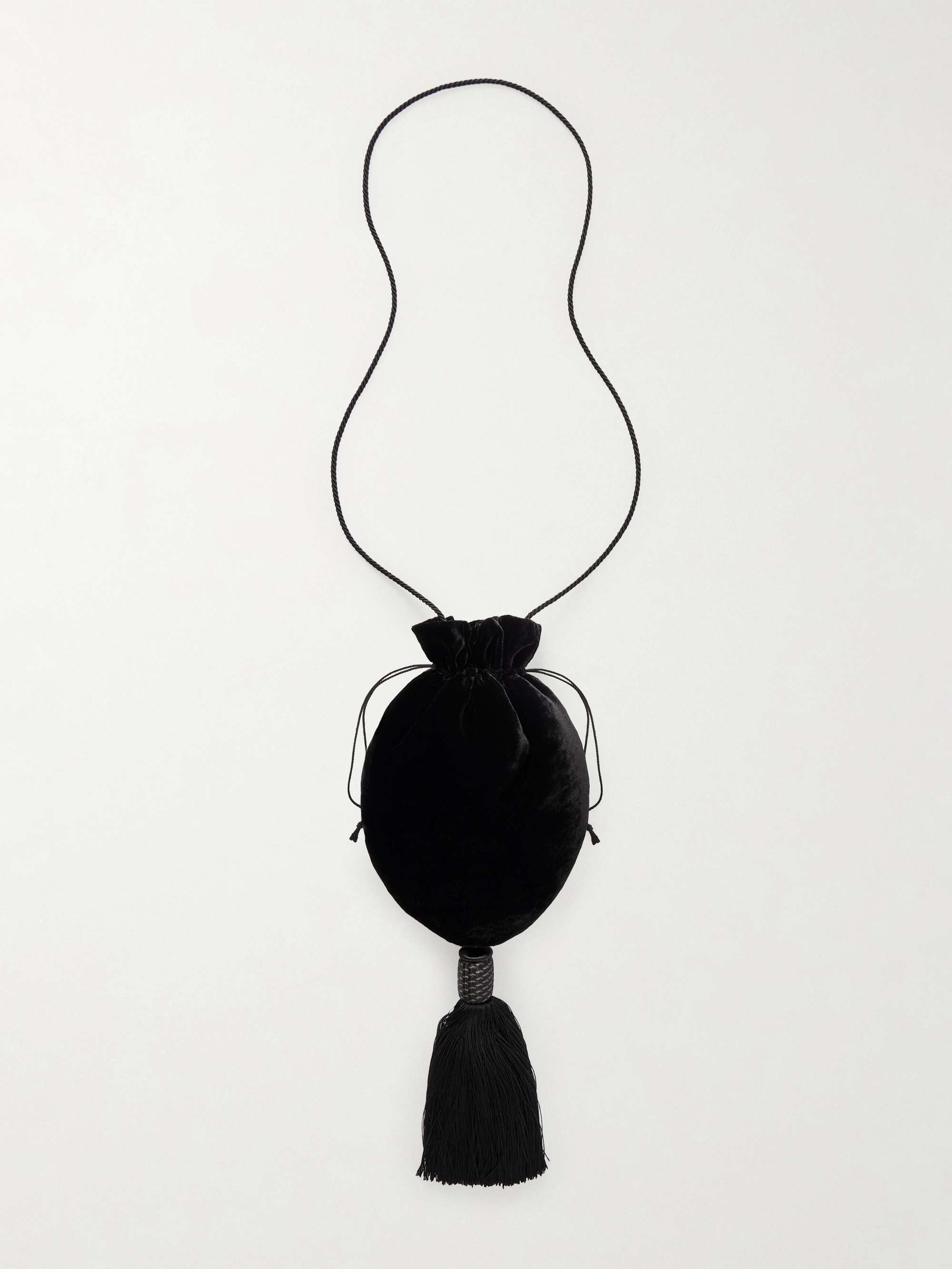 Lee Tasseled Velvet Shoulder Bag