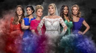 The Six each in their colourful dress for EastEnders 