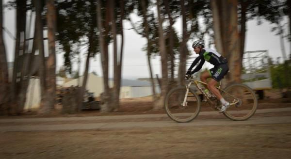 Kevin Evans on his way to second place