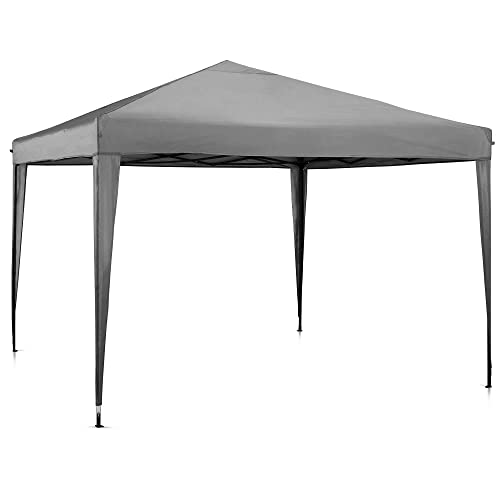 Vonhaus Pop Up Gazebo 3 X 3m &amp;ndash; Outdoor Garden Marquee Shelter Canopy With No Sides, Storage Bag, Leg Weight Bags, Pegs &amp;amp; Cords &amp;ndash; Waterproof, Heavy Duty Steel Frame, Easy No Tool Assembly