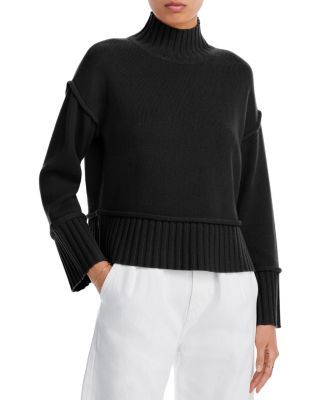 Boxy Mock Neck Cashmere Sweater - Exclusive