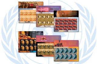The United Nations Postal Administration (UNPA) "Planet Mars" postage stamps are also available on individual sheets of 10 stamps each.