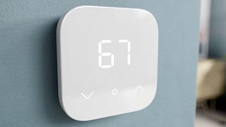 Amazon Smart Thermostat on wall