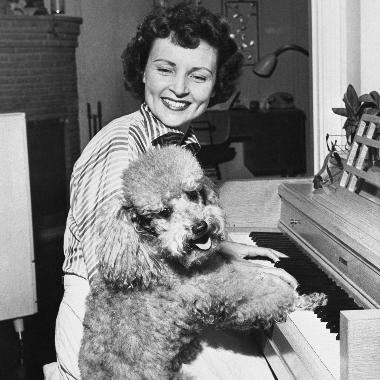 Betty White and her Poodle Danny