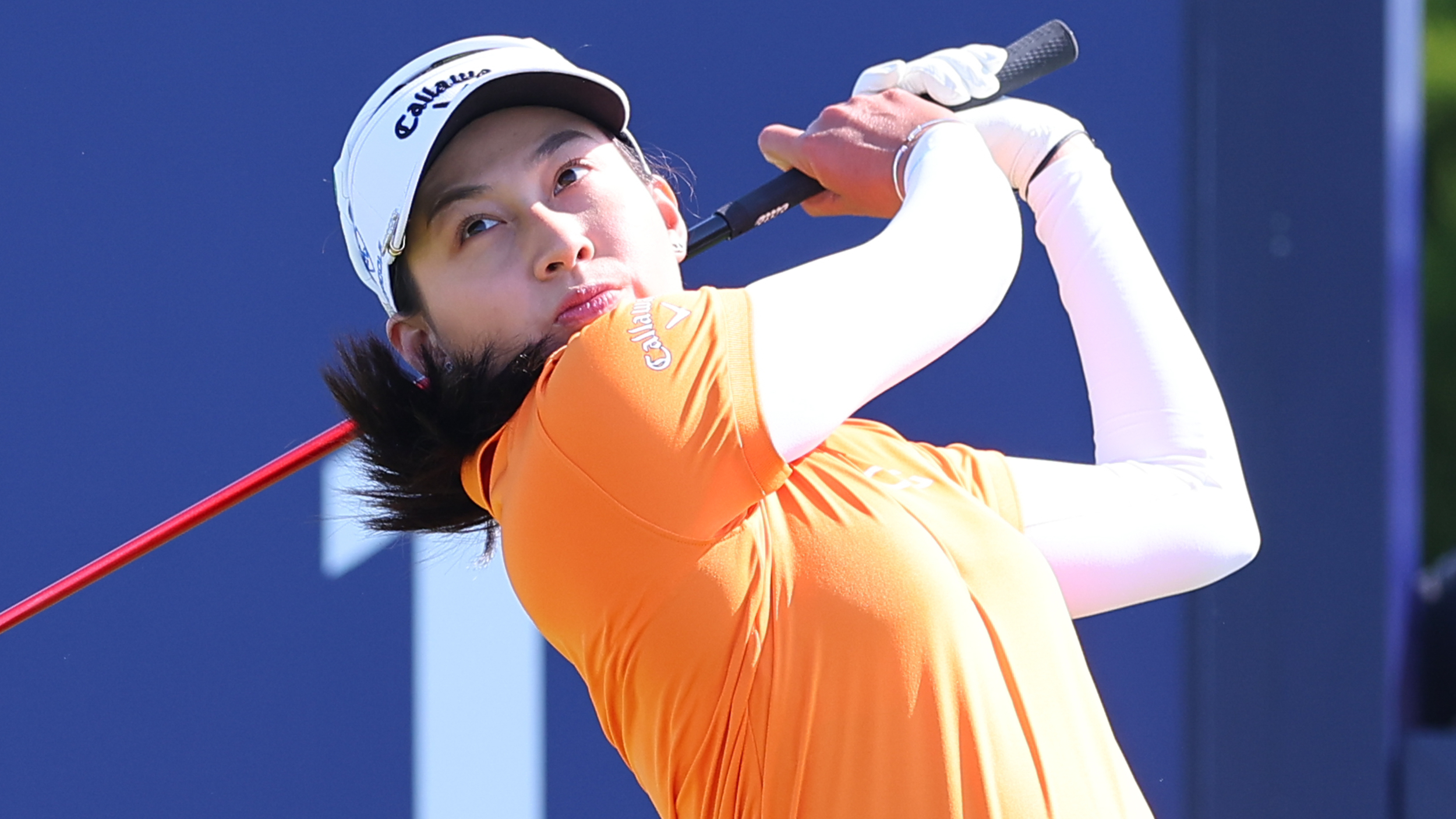 Jeeno Thitikul takes a shot at the Mizuho Americas Open 