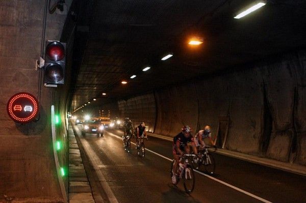 The Giro passed through the 15.1km Felbertauern Tunnel.