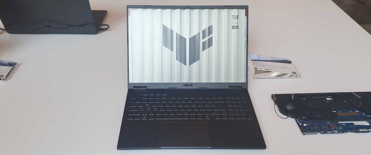 black gaming laptop