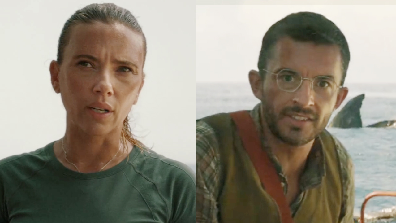 ScarJo and Jonathan Bailey starring in Jurassic World: Rebirth (2025). 