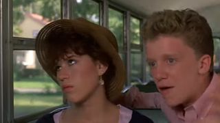 Molly Ringwald and Anthony Michael Hall in Sixteen Candles