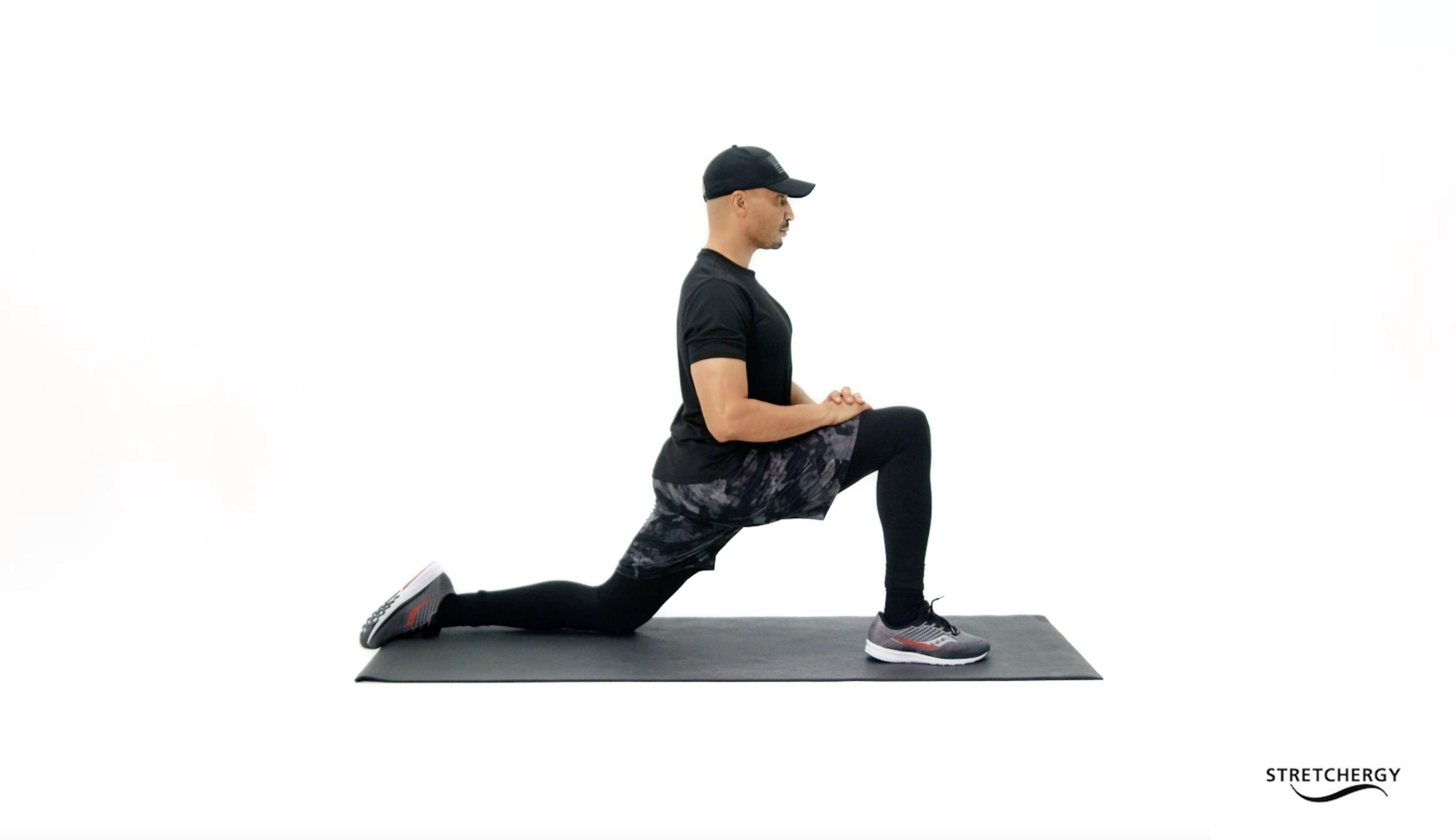 Ramon Felix does runner's mobility stretches