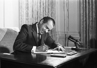 President Richard Nixon Signs Legislation