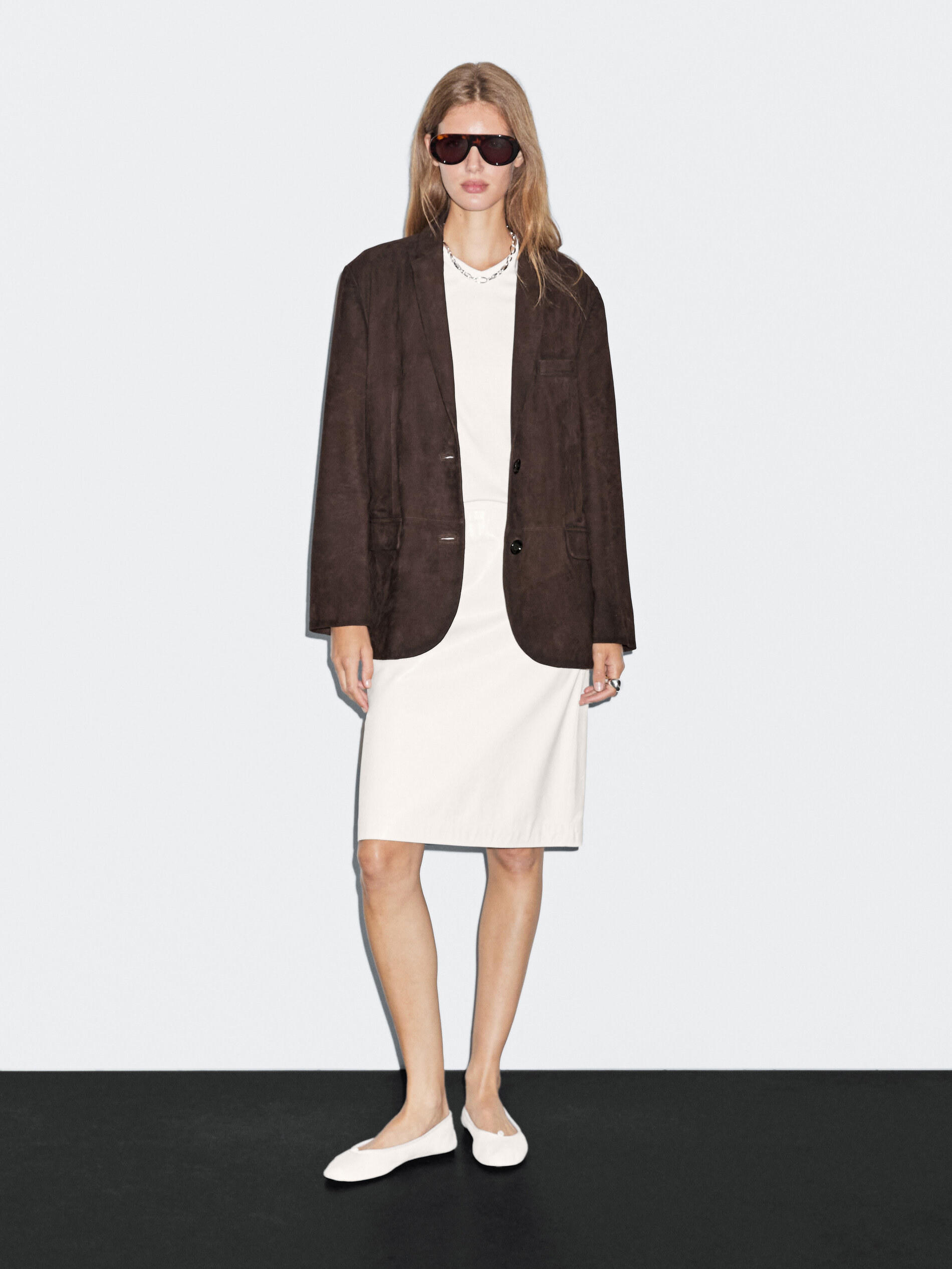 Suede Leather Blazer