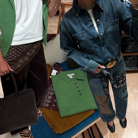 WWW assistant shopping editor trying on Madewell sale outfits 