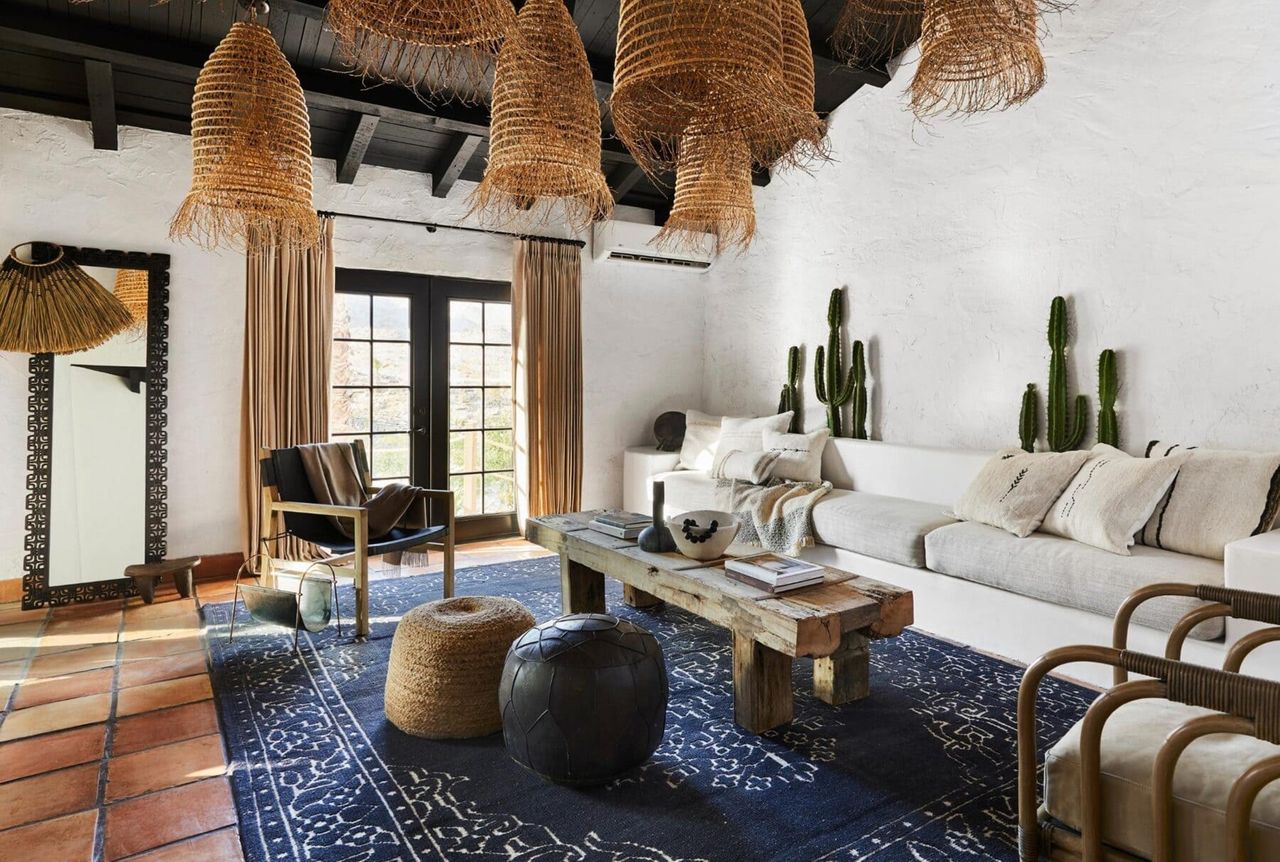 Large rustic living room
