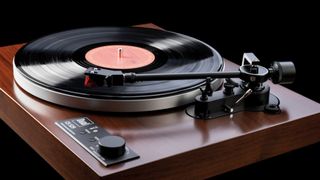 Dual CS529 record player on a black background