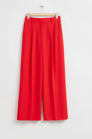 & Other Stories Wide Tailored Press Crease Trousers
