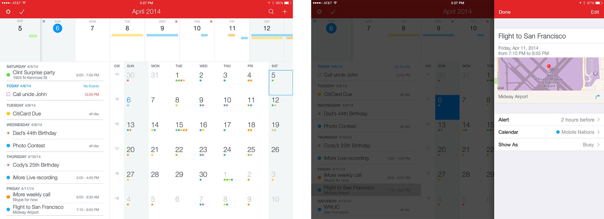Best calendar apps for iPad Fantastical 2, Sunrise, Calendars 5, and