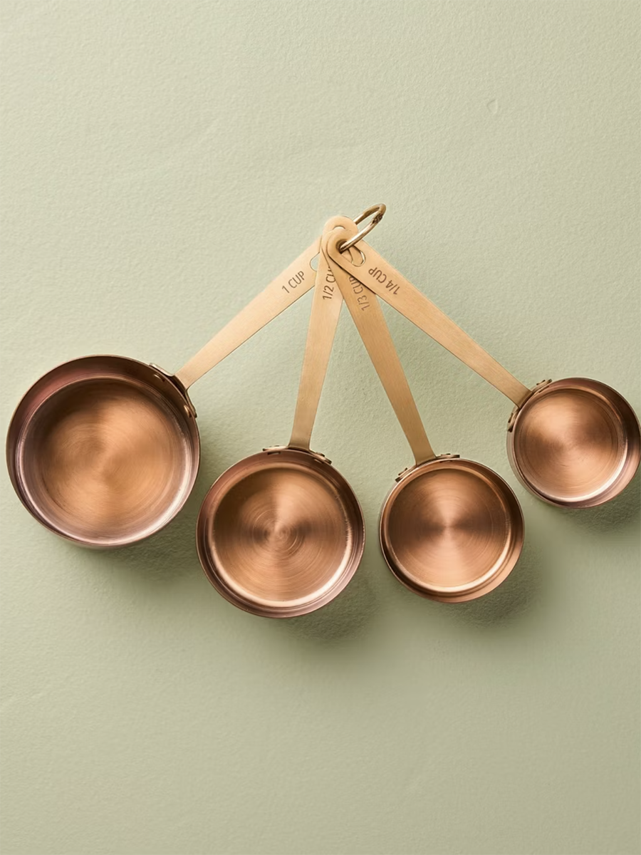 copper measuring spoons