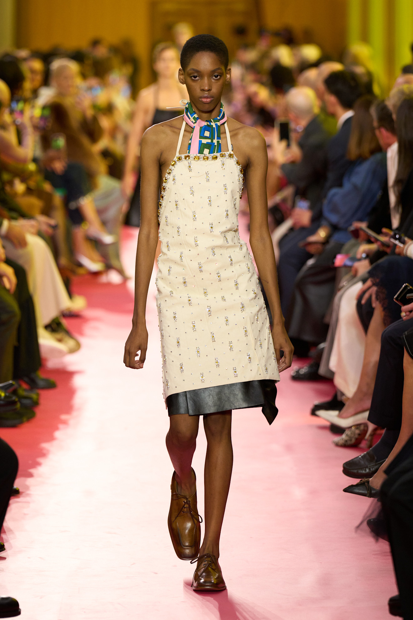 models on the Miu Miu Spring 2026 runway