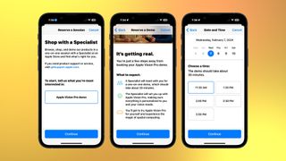 How to book an Apple Vision Pro try on appointment in the Apple Store app