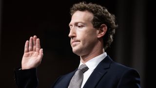 Mark Zuckerberg, CEO of Meta, is sworn in to the Senate Judiciary Committee hearing titled "Big Tech and the Online Child Sexual Exploitation Crisis," in Dirksen building on Wednesday, January 31, 2024.