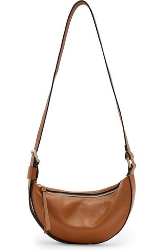 Half Moon Leather Crossbody Bag