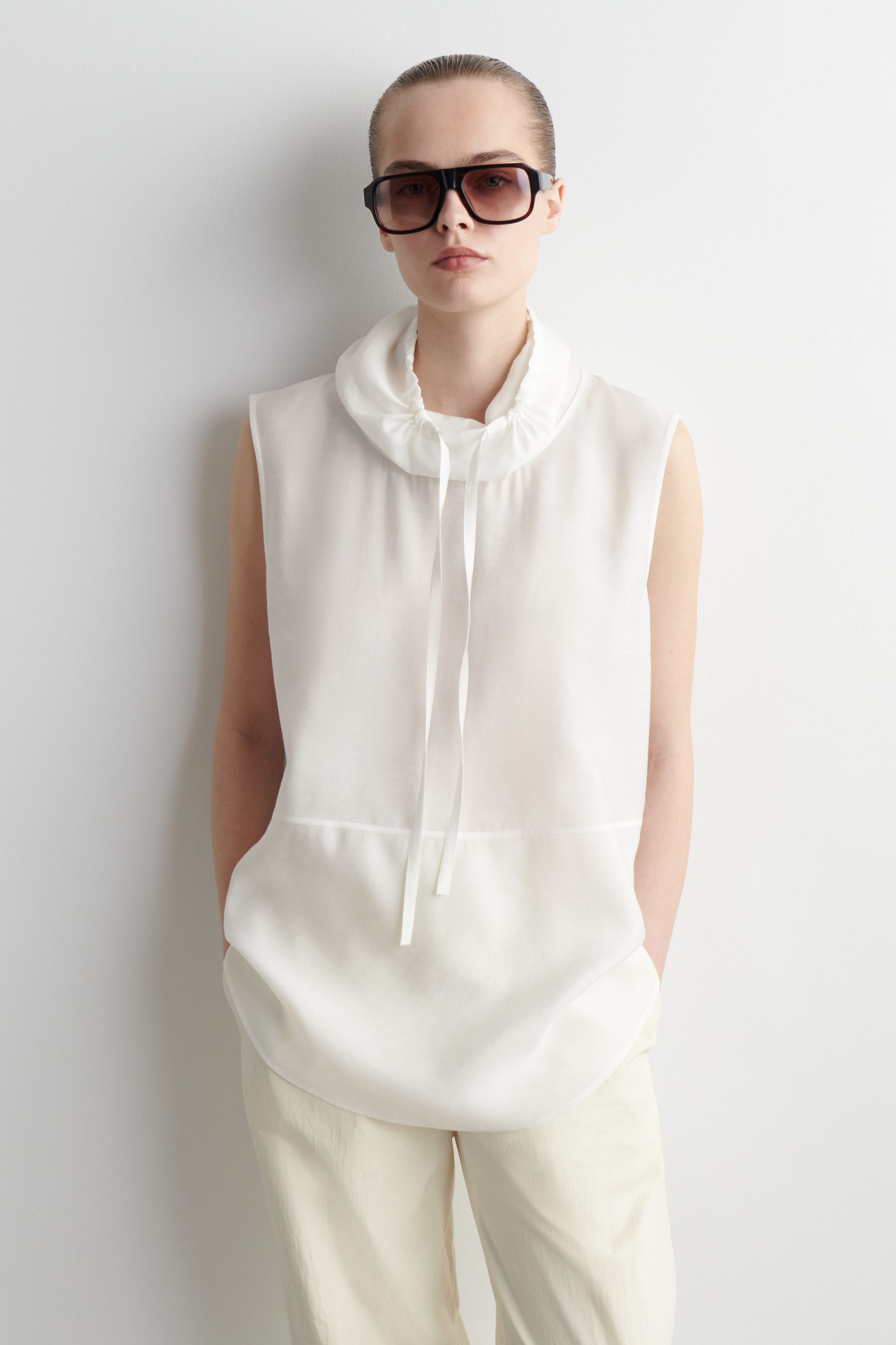 Drawstring Sleeveless Top