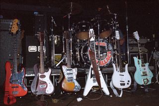 David Lindley's guitars at the Keystone Berkeley in 1984.