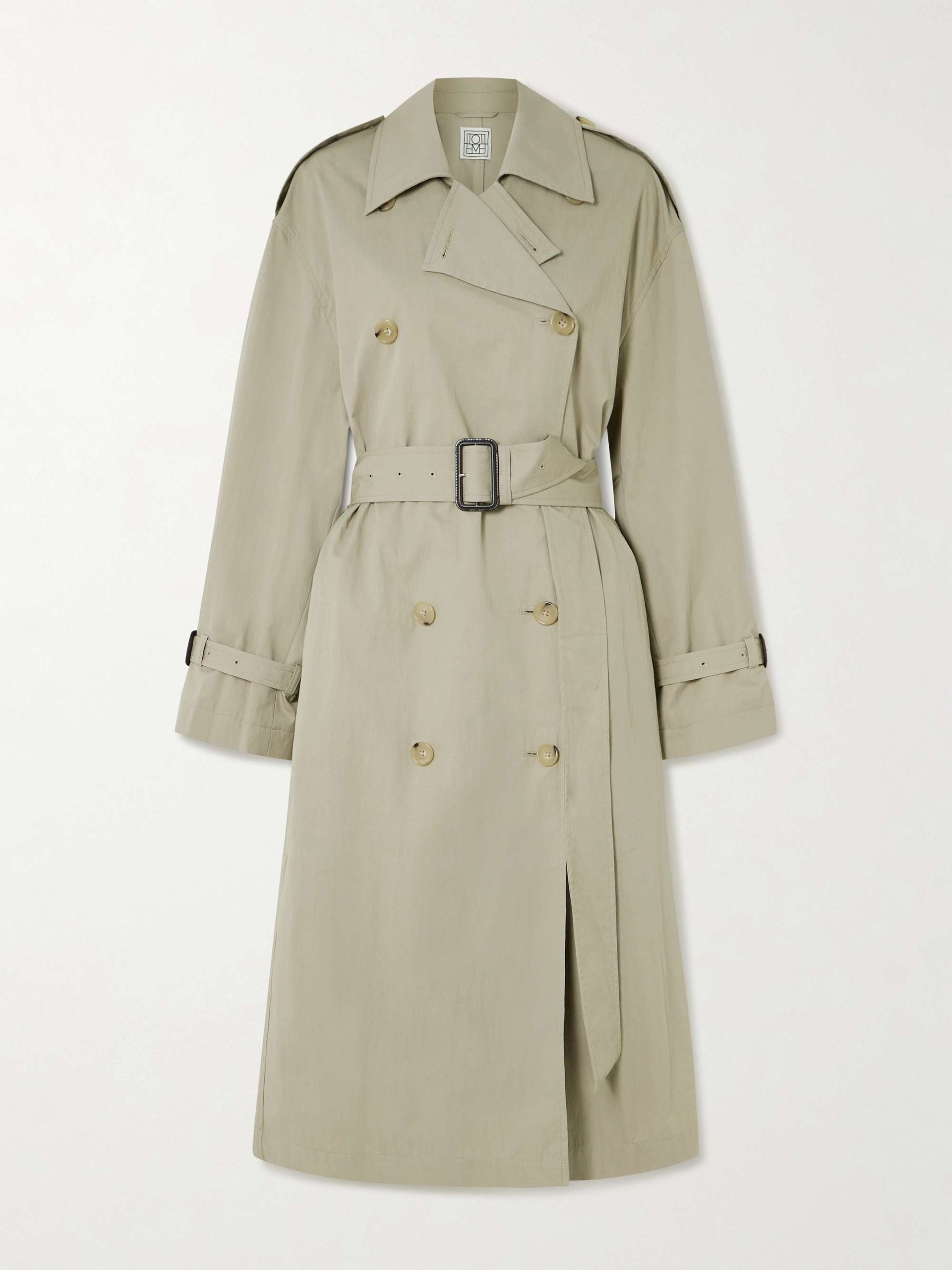 Belted Organic Cotton-Blend Trench Coat