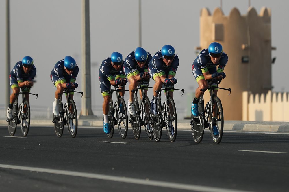 Orica-BikeExchange en route to third in the Worlds TTT