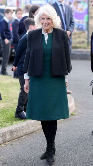 Queen Camilla in an A-Line dress