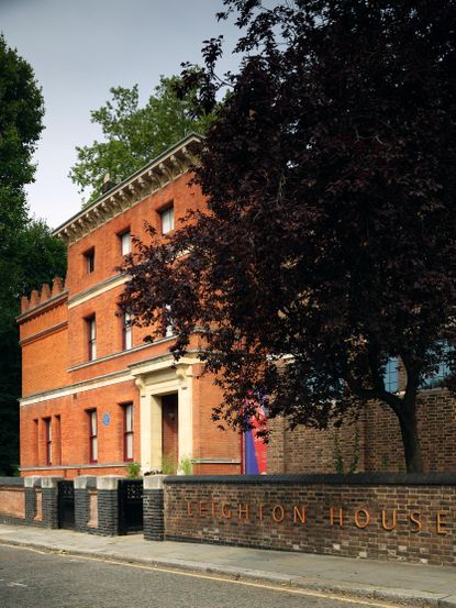 Fig 1: The austerely detailed street frontage is in brilliant red brick, not stucco. Leighton House ©Paul Highnam for Country Life