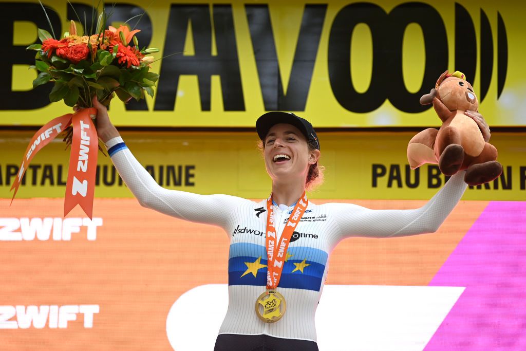 European TT champion Marlen Reusser (SD Worx) won stage 8 time trial