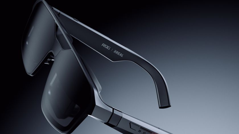 The Asus ROG and Xreal gaming glasses in a press render.