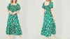 Oasis Green Floral Midi Dress