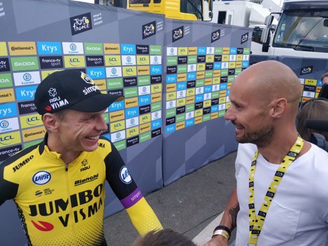 Tom Boonen and Tony Martin (Jumbo-Visma) after stage 2