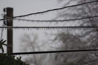 Ice on power lines can cause power outages