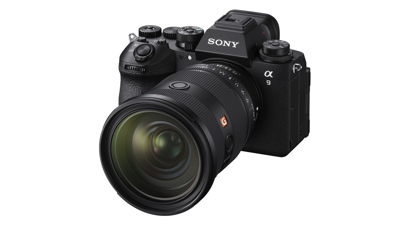 Sony A9 III camera on a white background