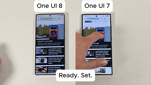 Timing the difference between AI Select speeds on One UI 7 vs One UI 8