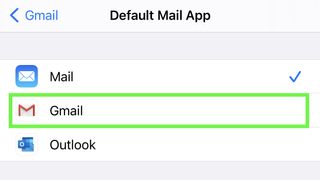 iOS 14 gmail default mail app