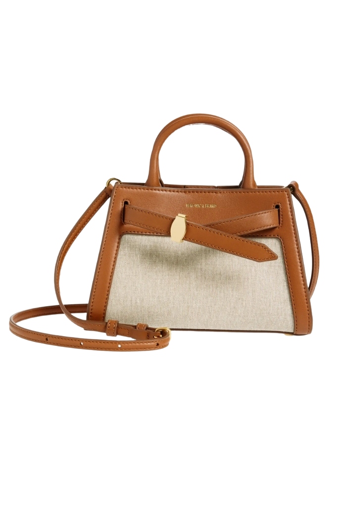 Mini Dash Canvas & Leather Top Handle Bag
