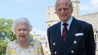 queen elizabeth ii and the duke of edinburgh pictured 162020 in the quadrangle of windsor castle ahead of his 99th birthday on wednesday photo by steve parsonspa images via getty images