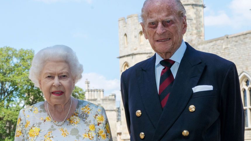 queen elizabeth ii and the duke of edinburgh pictured 162020 in the quadrangle of windsor castle ahead of his 99th birthday on wednesday photo by steve parsonspa images via getty images