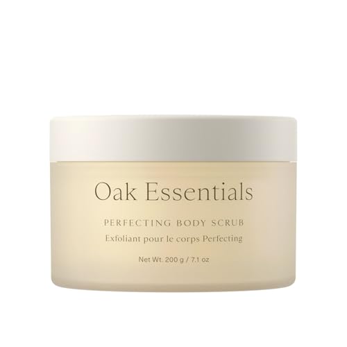 Oak Essentials Perfecting Body Scrub | Gentle Sugar Body Exfoliator for Visibly Smoother, Softer Skin, 7.1 Oz