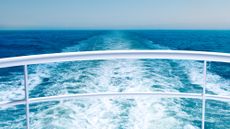 Ocean out of a cruise ship