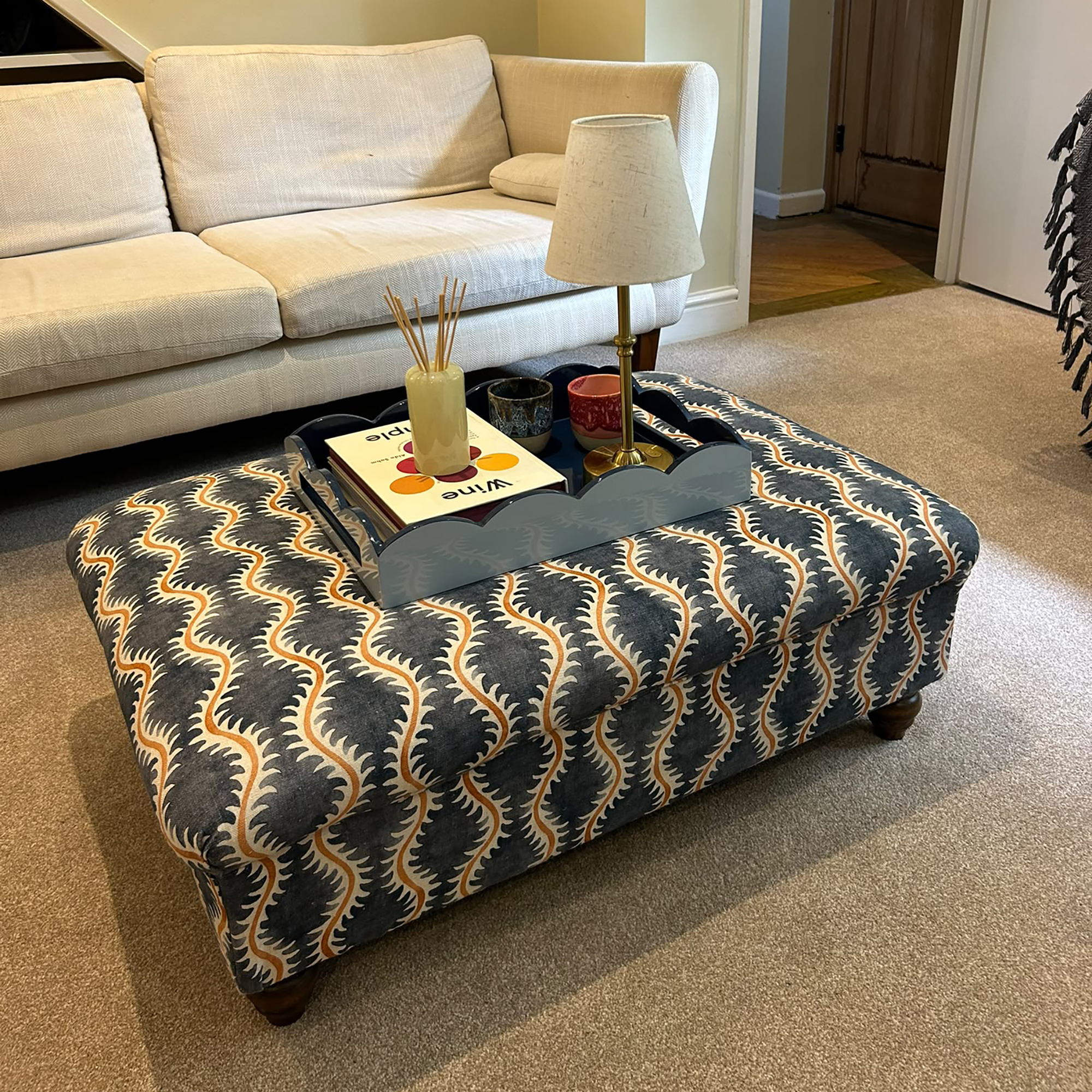 footstool in living room