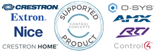 Control Concepts logo and supported products.